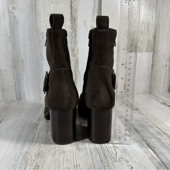 NEW Blondo Talyn Waterproof Brown Leather Block Heel Ankle Boots #1081 - Picture 7 of 12